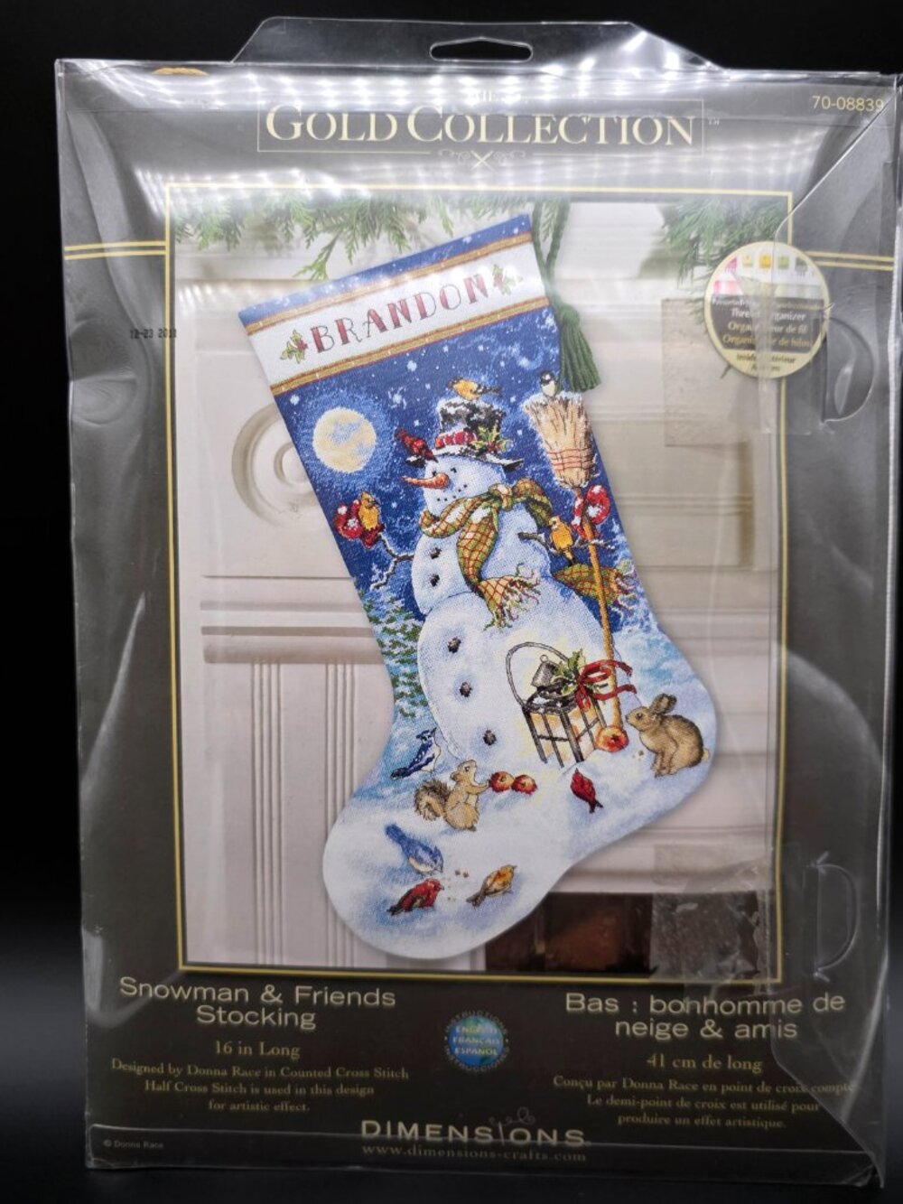 Dimensions Cross Stitch Kit - Snowman & Friends Stocking